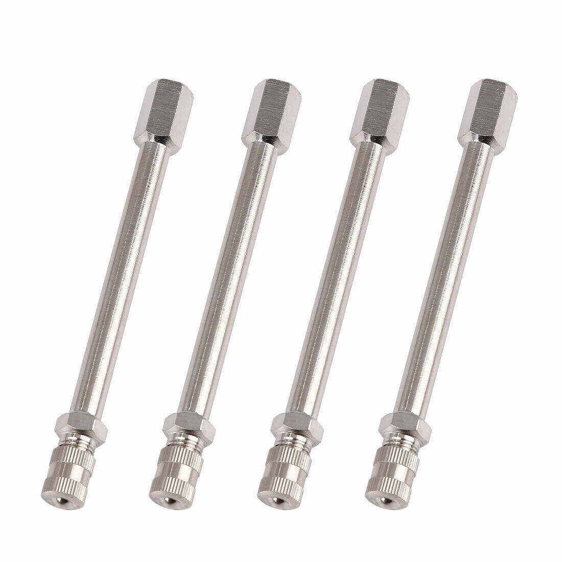4pcs 100mm Tyre Wheel Valve Extension Extender Cap Metal Stem For Auto Car-Truck