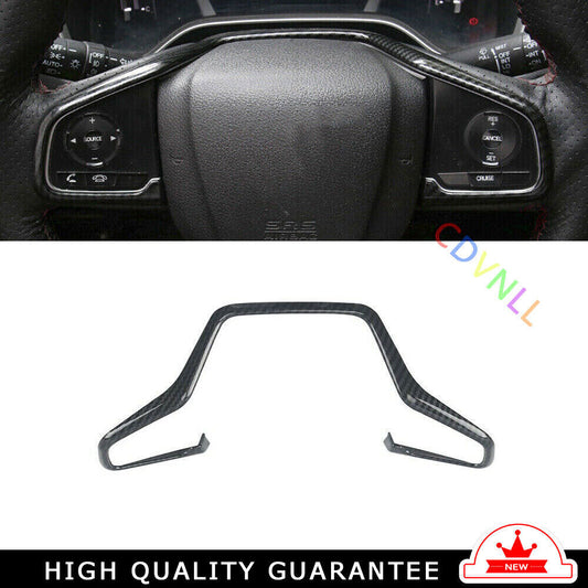Steering Wheel Frame Cover Trim 1PCS for Honda CRV CR-V 2017-2022 Carbon Fiber