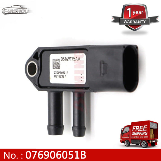 new pressure sensor 076906051B, suitable for Volkswagen for Golf , for Passat , for Audi A3, Q3, 03G906051G, Black.