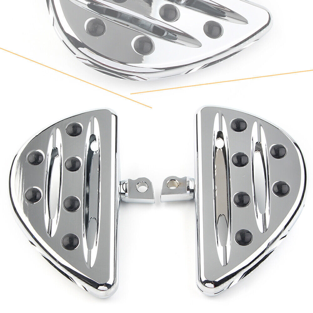 2x Chrome Motorcycle Footrest Rest Foot Pegs Pedal for Harley Touring FLT FLH