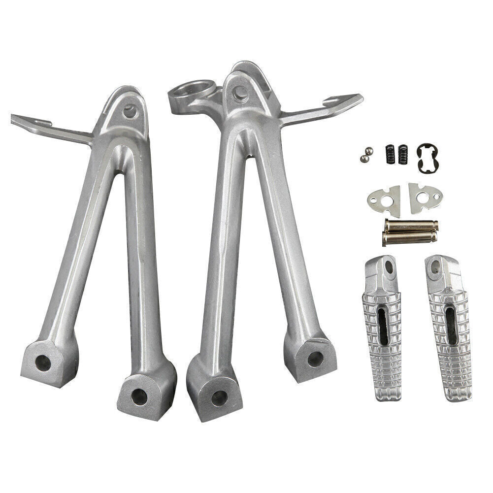 Passenger Footpegs Footrest Pedals Bracket Fit for SUZUKI GSXR600 GSXR750 2008-2010