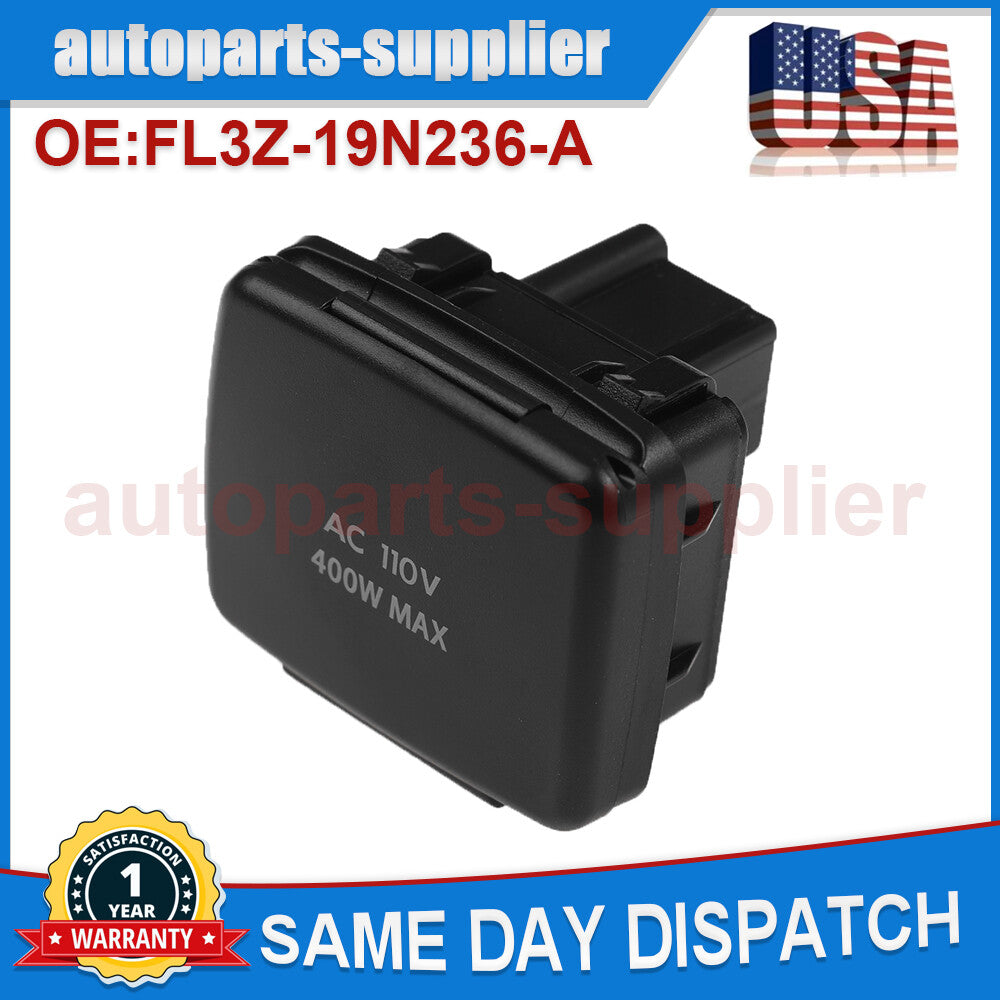 The power outlet plug behind the center console is 110 volts and 400 watts, suitable for 2015-2016 for Ford F-150s.