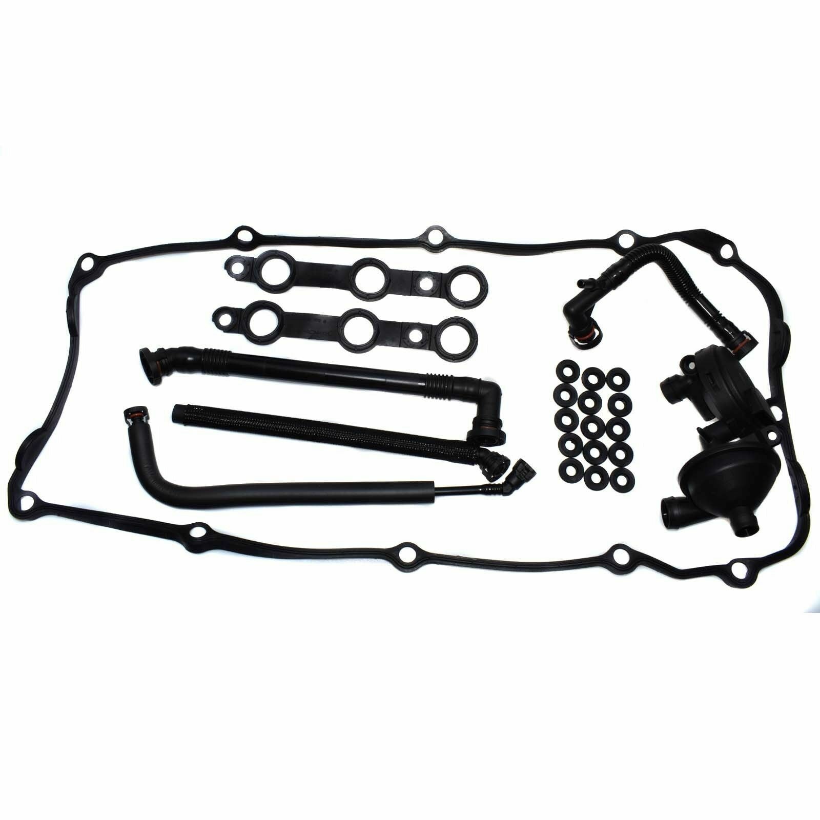 PCV Crankcase Vent Valve Hose +Cover Gasket for BMW E46 Z3 328 320i 11617501566