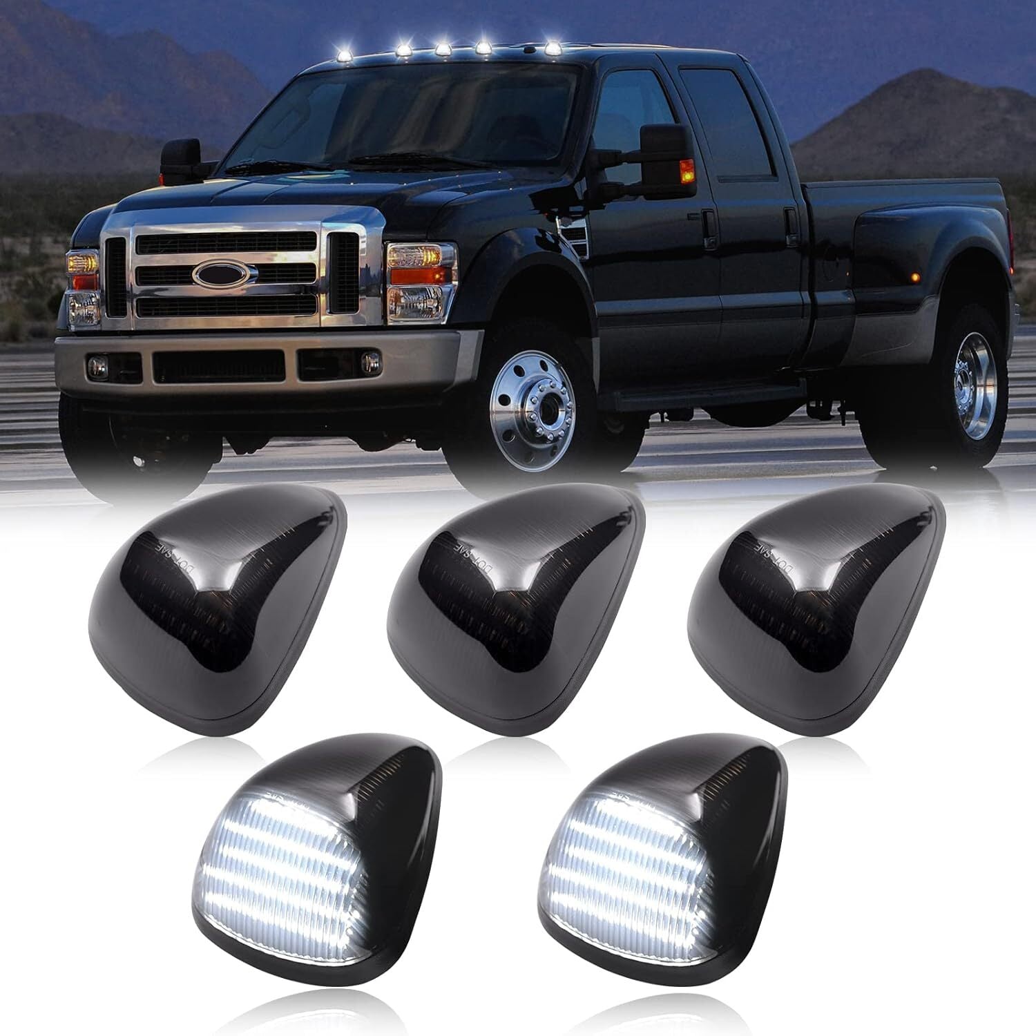 LED cab roof marking running white lights applicable to 1999-2016 for Ford F250 F350 Super Duty