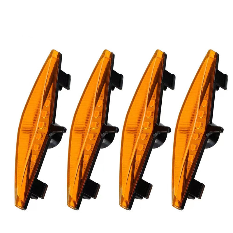 4Pcs Car LED Grille Amber Light External Daytime Running Lamp For 14-19 4Runner