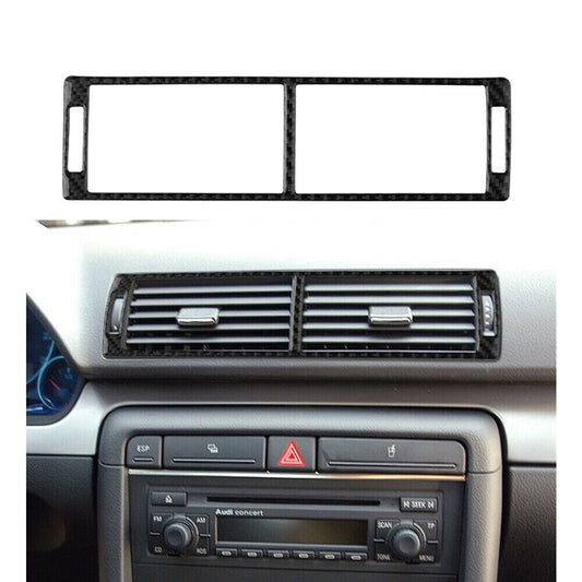 Carbon fiber center console air outlet trim for Audi A4 S4 2005-2008