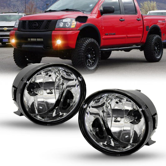 Fog lights are compatible with for Nissan 2005-2007 Armada/2004-2014 Titan/2004 Pathfinder Armada L+R