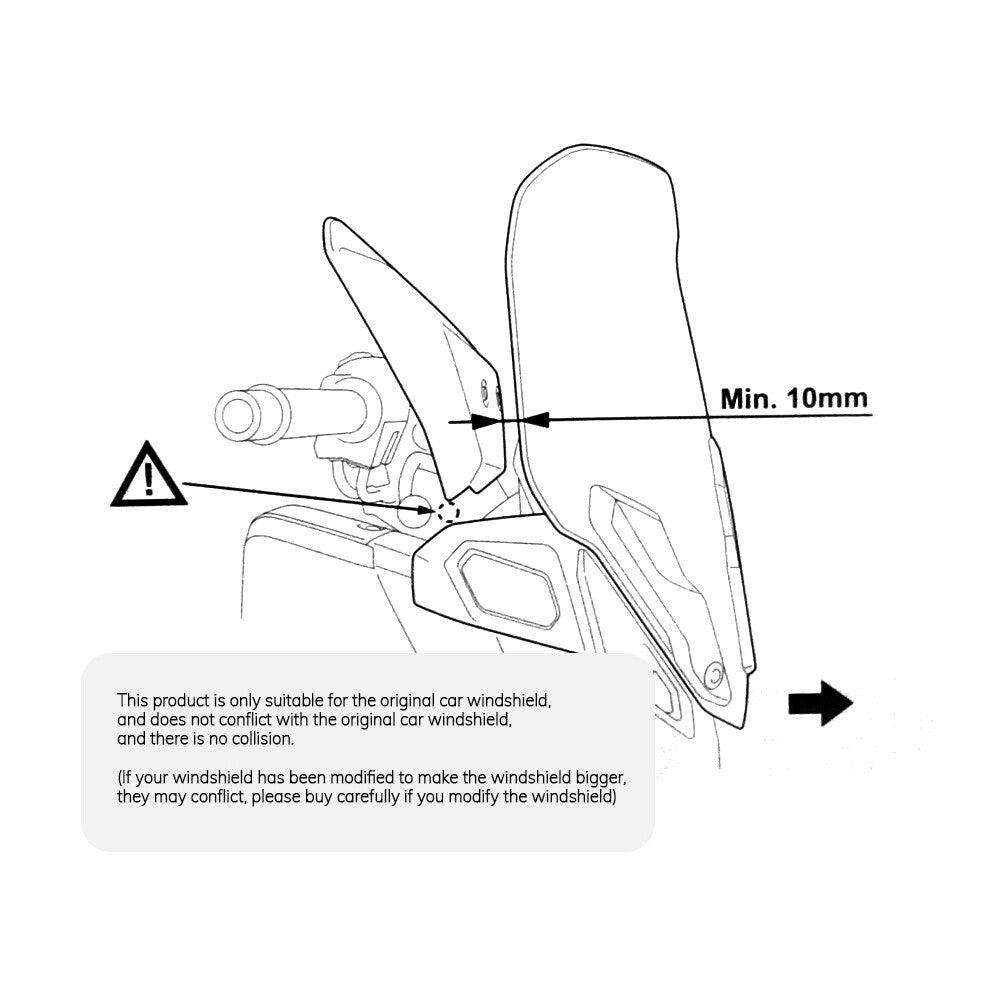 Motorcycle Handguard Extensions Hand Guard Windshield for YAMAHA XMAX300 2023