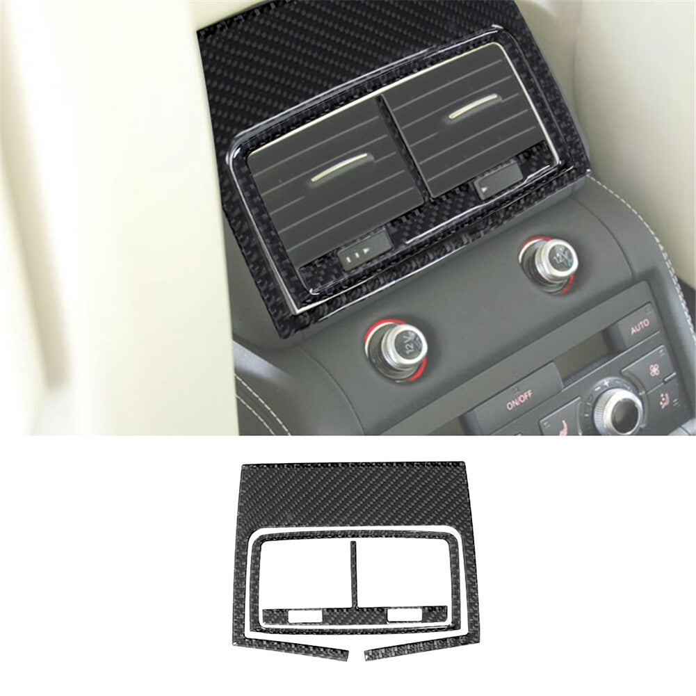 3Pcs Carbon Fiber Rear Air Vent Outlet Frame Cover Trim for Audi Q7 2007-2015