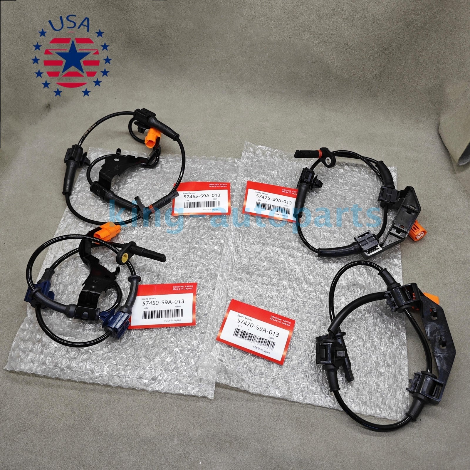 4PCS ABS Wheel Speed Sensor Front Rear Left Right for Honda CR-V 2002-2006
