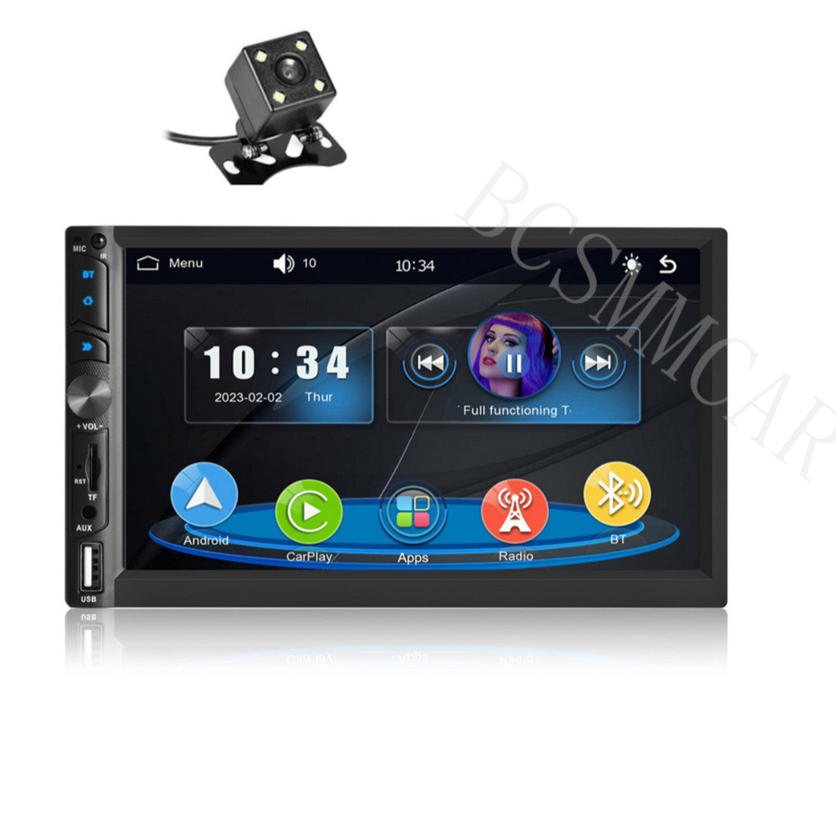 For Wireless Apple Carplay Car Stereo Android Auto Bluetooth Multimedia Player