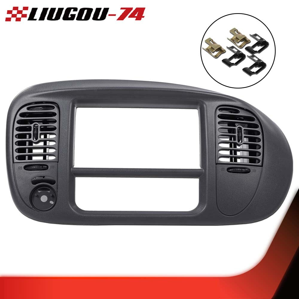 1 set of center dashboard radio surround trim panel suitable for 00-03 for Ford F150 Grey