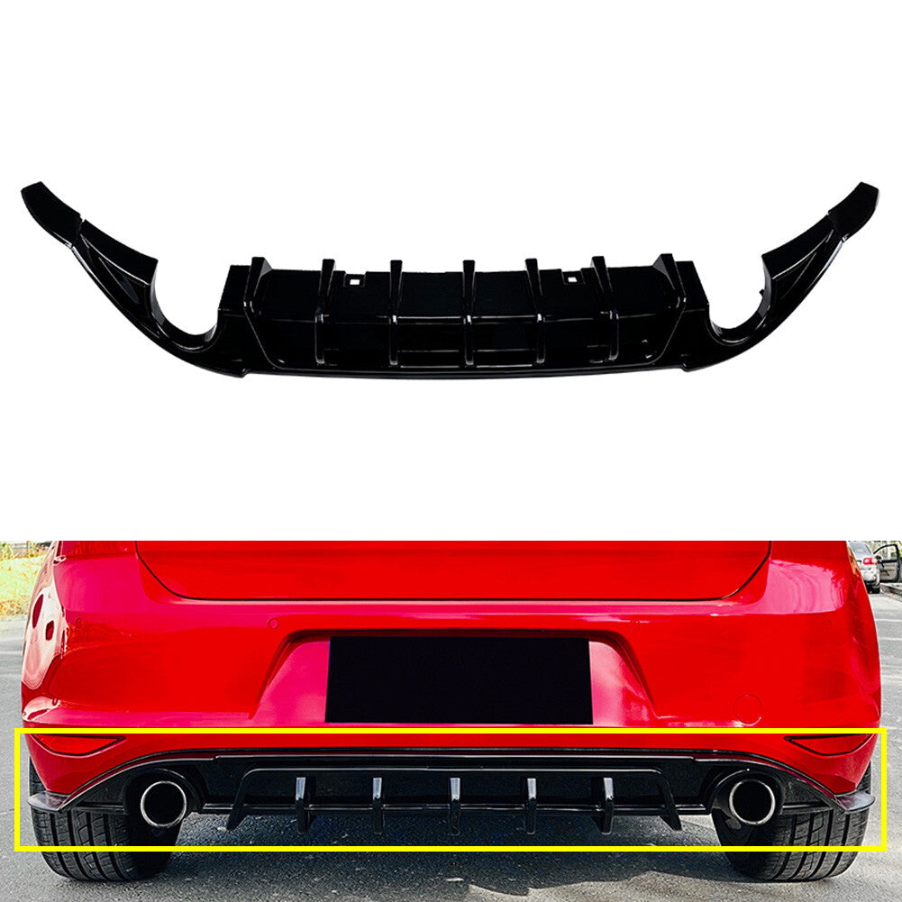 Rear Bumper Protector Spoiler Lip for VW for Golf 7 Standard GTD 2014-2017 2017