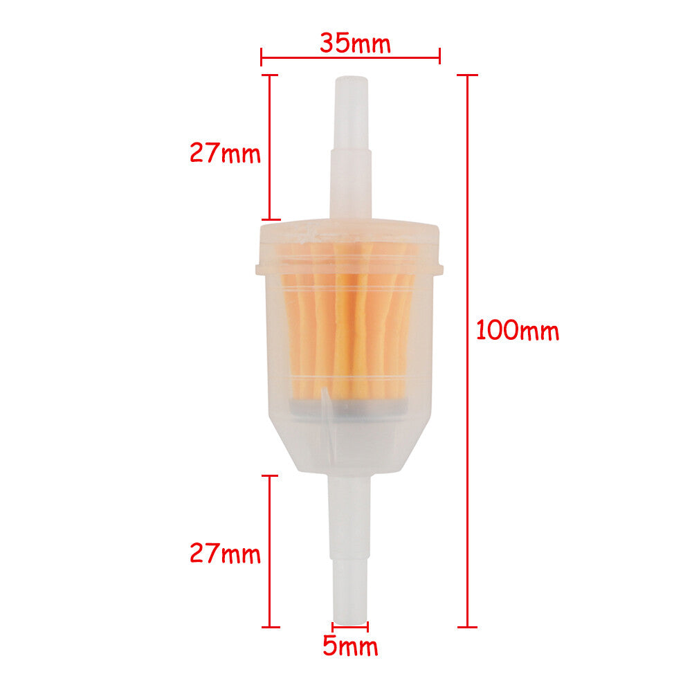2Pcs Petrol Inline Fuel Filter Dirt Motorcycle Part For 6mm 8mm Pipes Universal