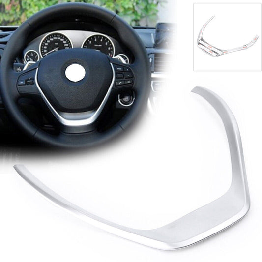 for BMW 1 3 Series 2013-2015 2014 ABS Glossy Chrome Steering Wheel Cover Trim