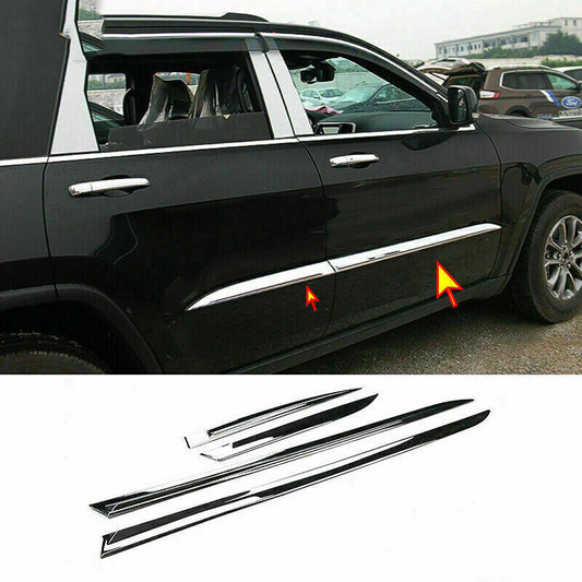 for Jeep Grand Cherokee 2014-2021 Chrome Body Side Door Molding Cover Trim ABS