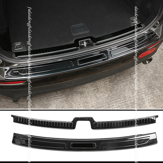 for Volvo XC60 2018-2021 Black titanium Rear Bumper Protector Sill plate cover