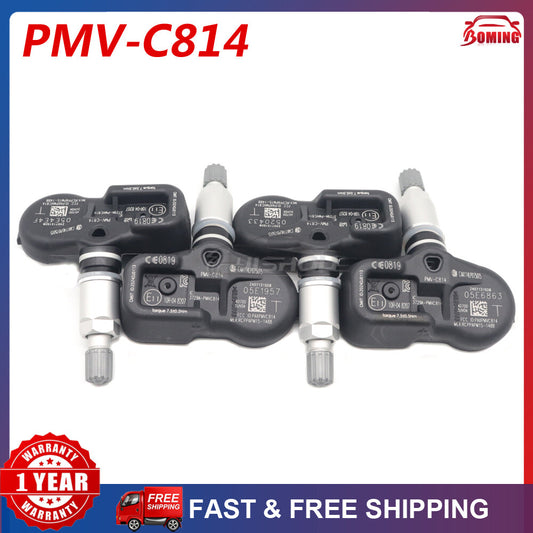 Four new TPMS tire pressure sensors, PMV-C814, are compatible with for Infiniti QX80 and for Nissan Armada Cima