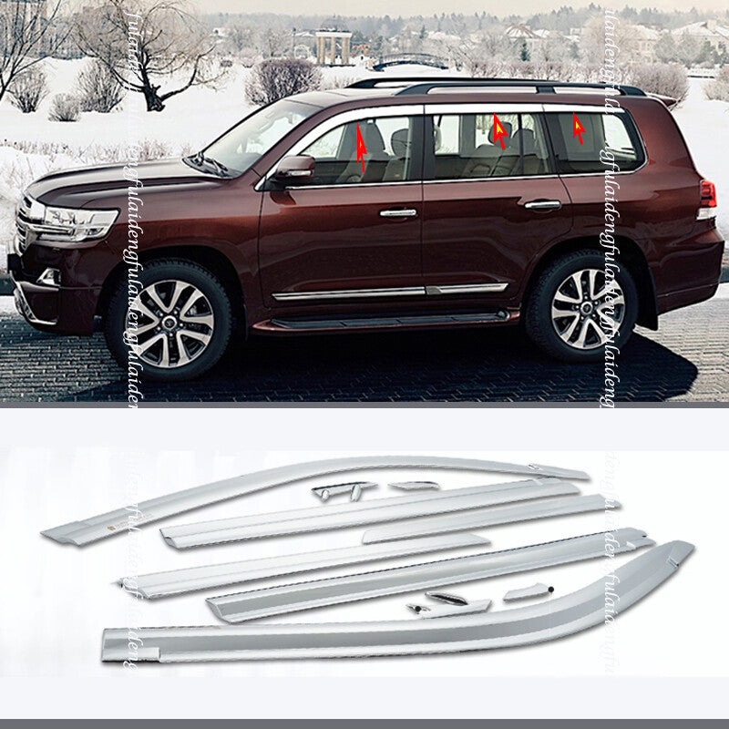 for LEXUS LX570 2008-2015 Chrome Window Visor Vent Shades Sun Rain Guard 10pcs