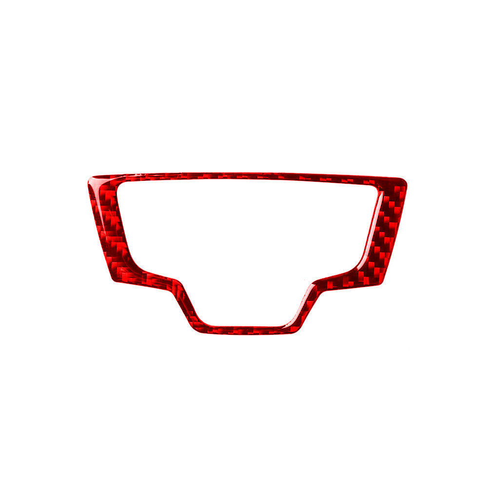 Red carbon fiber multimedia switch trim for Audi A6 2012-2018