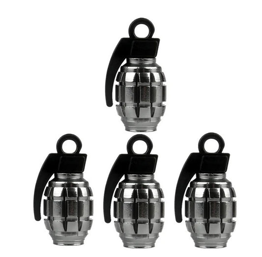 4-piece car tire valve cover rod air dust cover dustproof red bomb  for ford