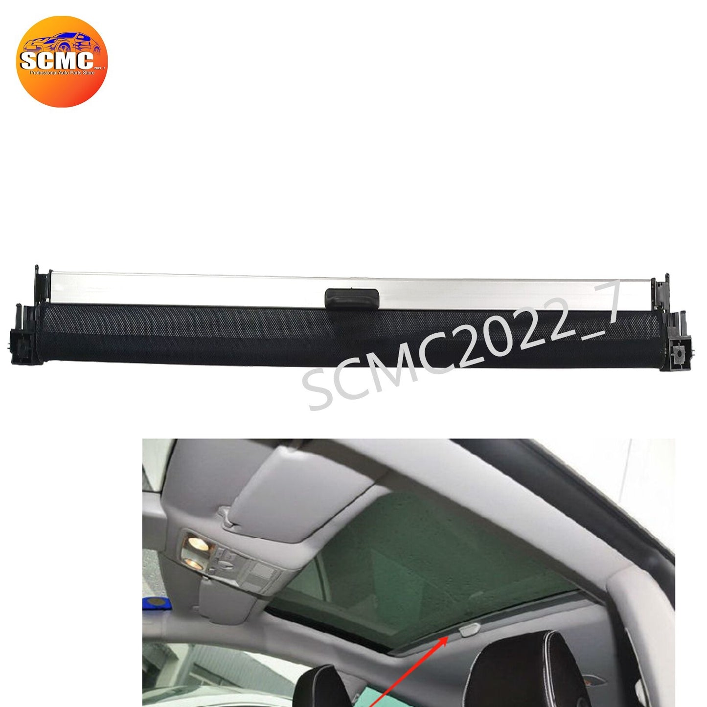 Black Panoramic Sunroof SunShade Cover Assembly for VW for Passat CC CC 2009-2017