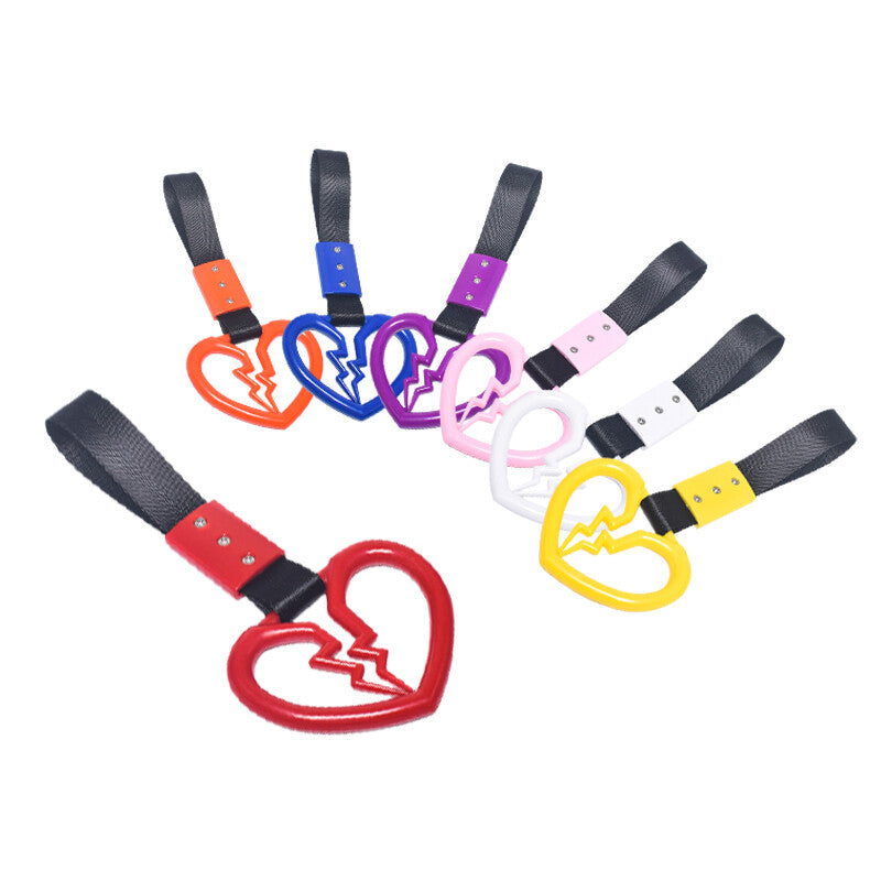 1Devil Broken Heart Ring Train Bus Handle Strap Charm Tool Car Tsurikawa