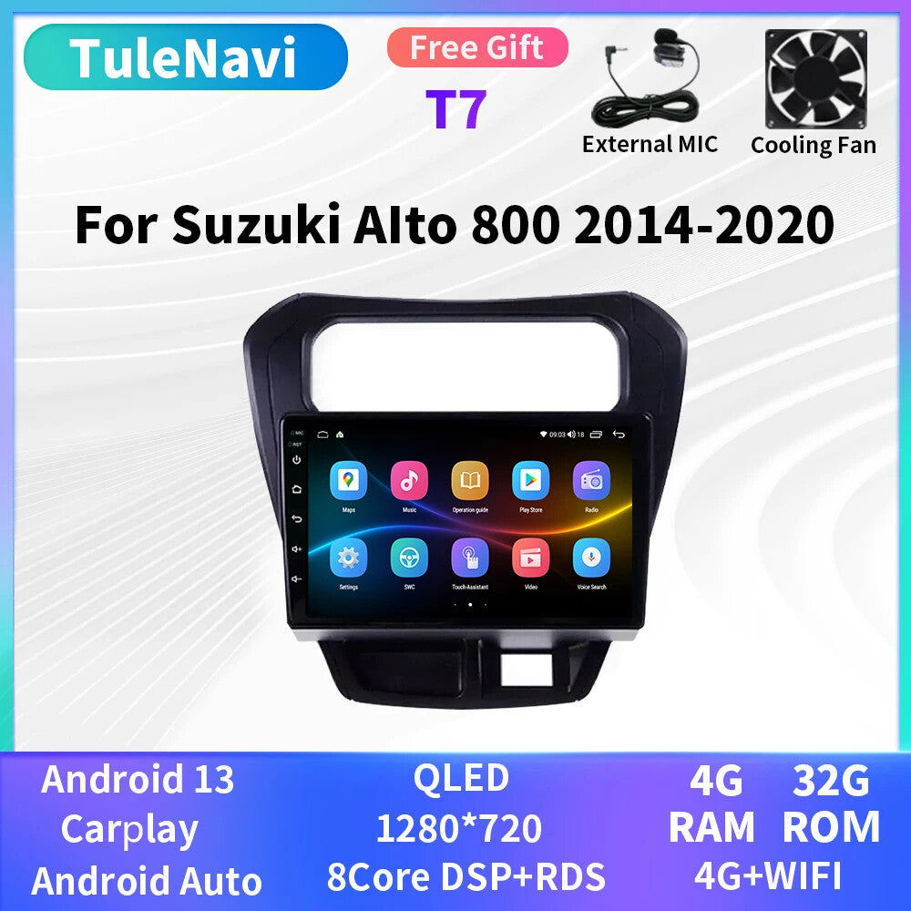 for Suzuki Maruti Alto 800 2014-2020 Android CarPlay Car Stereo Radio GPS Screen