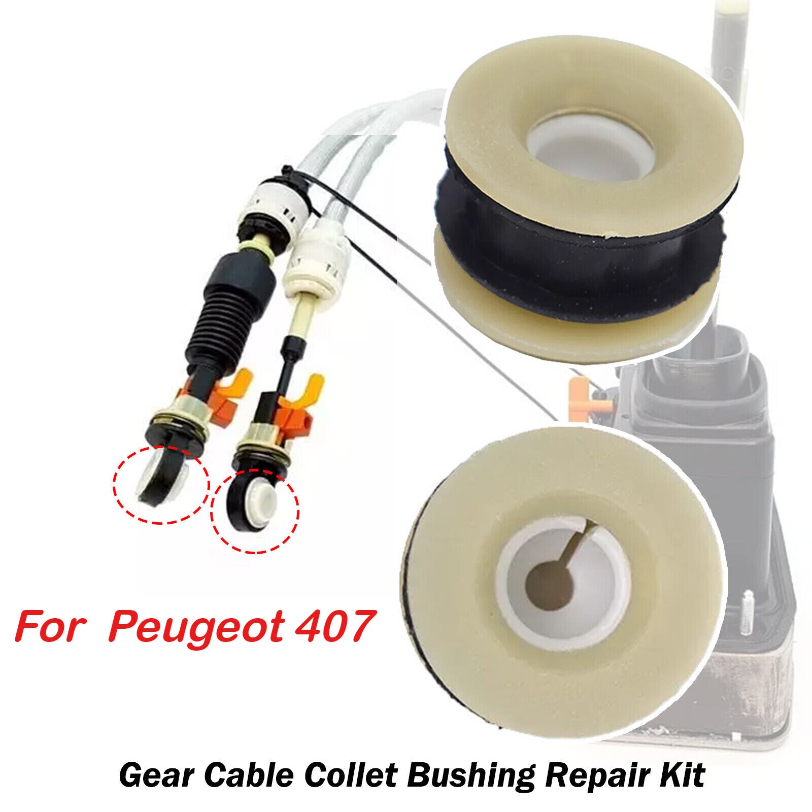 2X Gear Link Linkage Control Cable Bushing for Citroen C5 for Peugeot 407 9800977680