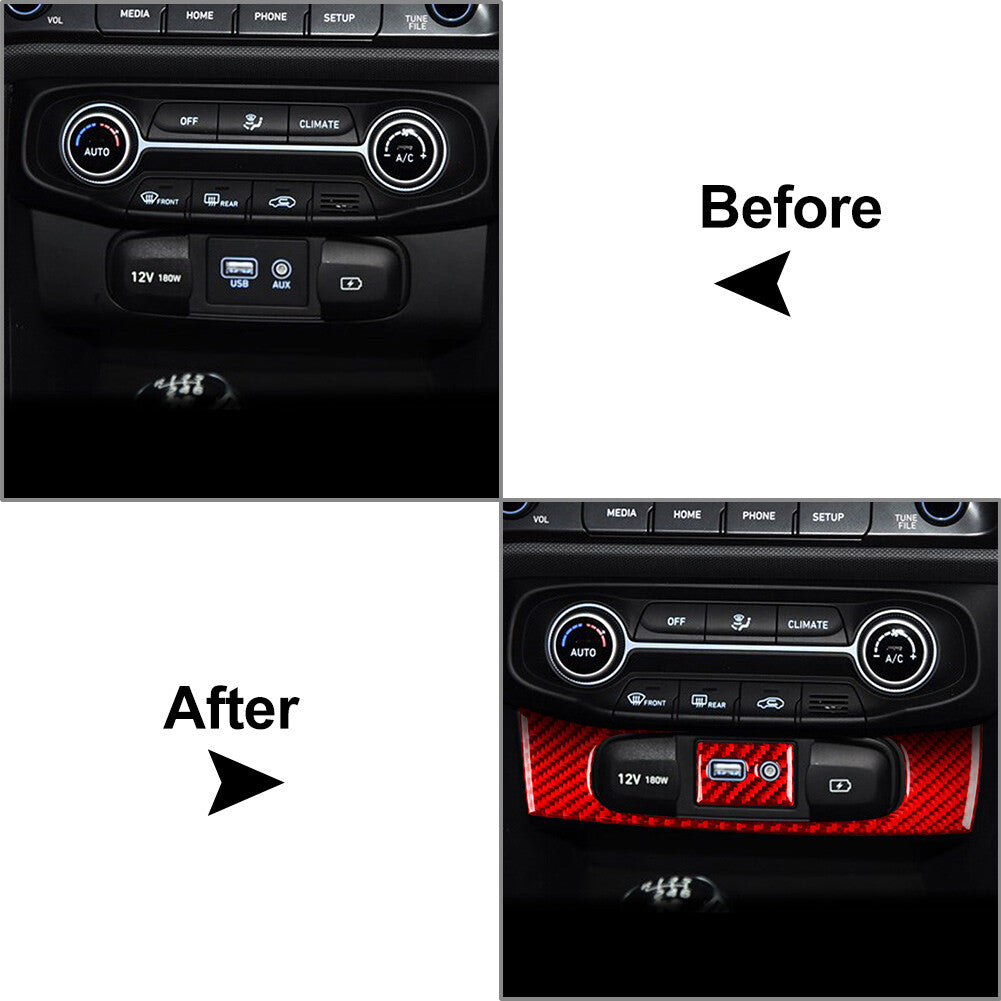 Carbon Fiber Interior Cover Trim Kit for Hyundai for Veloster JS N 2019-2022 2019