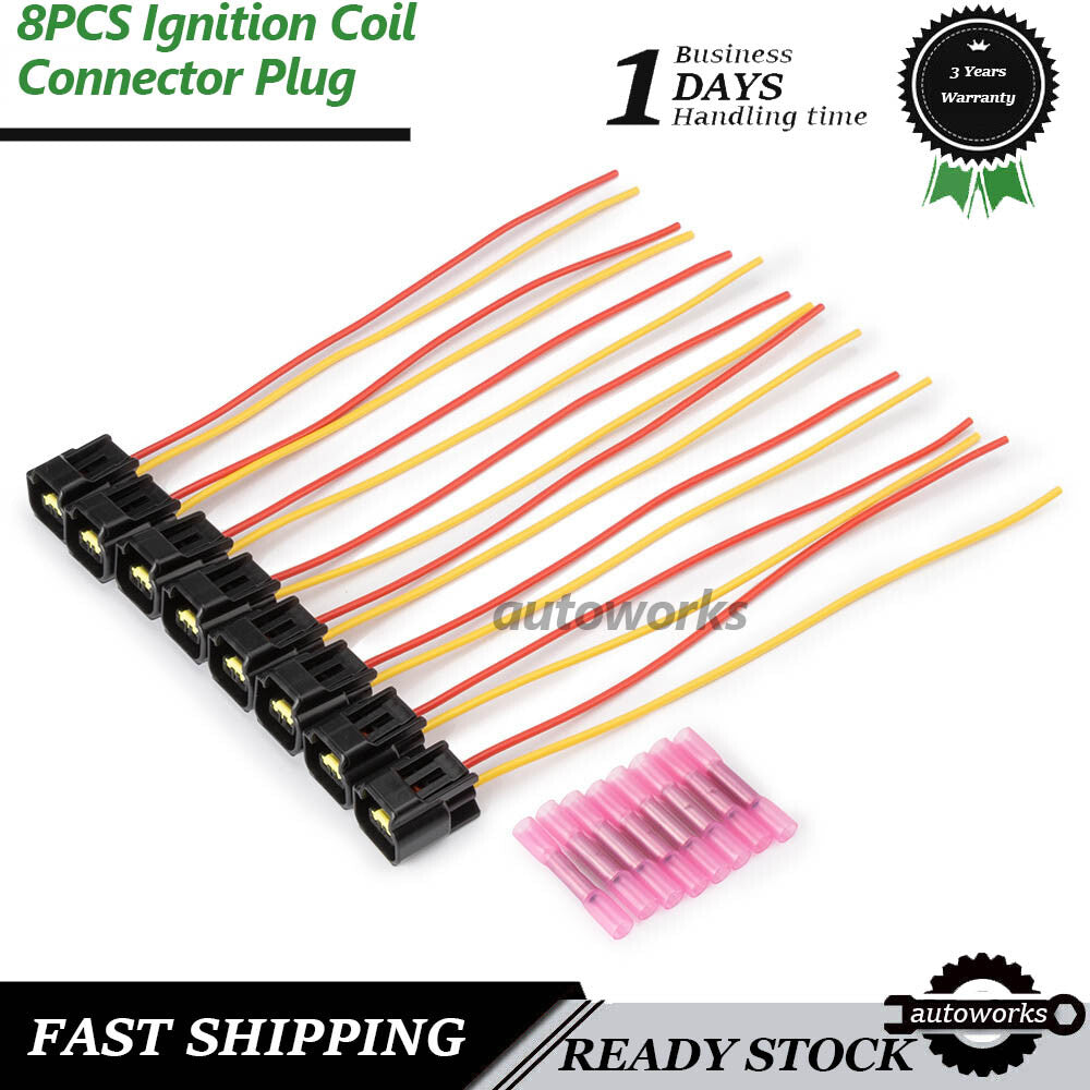 8PCS for Ford Expedition F-150 F-250 4.6L 5.4L Ignition Coil Connector Plug NEW