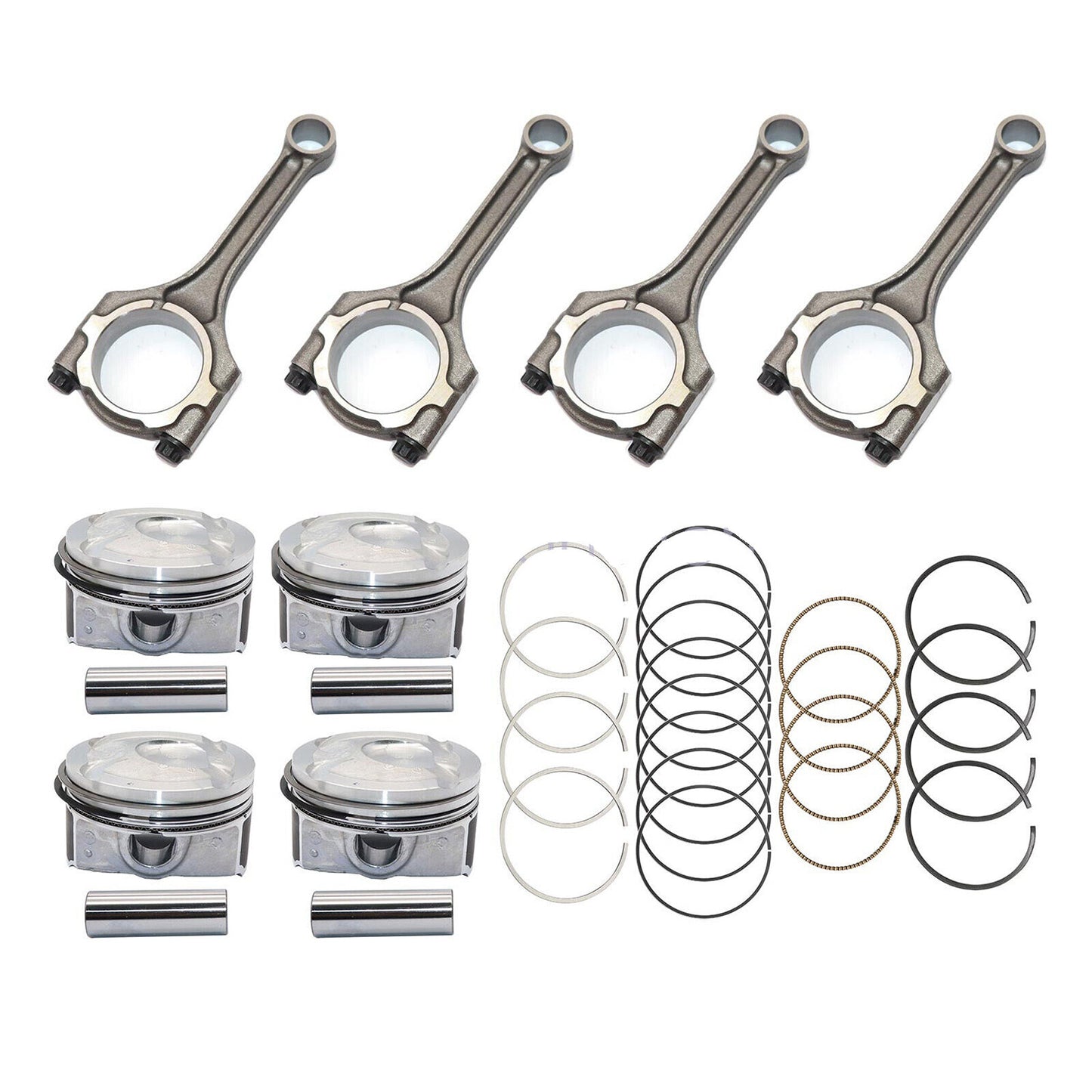 Connecting Rod  Pistons  Rings Kit for Hyundai for Kia Accent Rio 1.6L DOHC 12-16