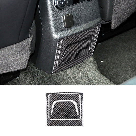 2Pcs Carbon Fiber Rear Central Console Trim Panel for Ford Explorer 2011-2014