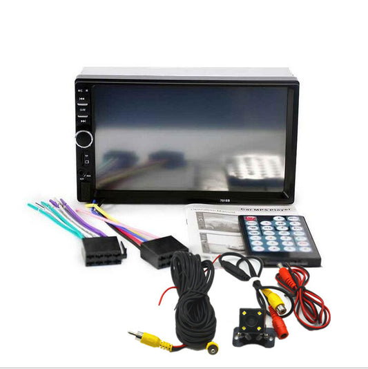 Car 2Din USB Bluetooth Radio Audio Stereo MP5 Multimedia Player Rear View Camera
