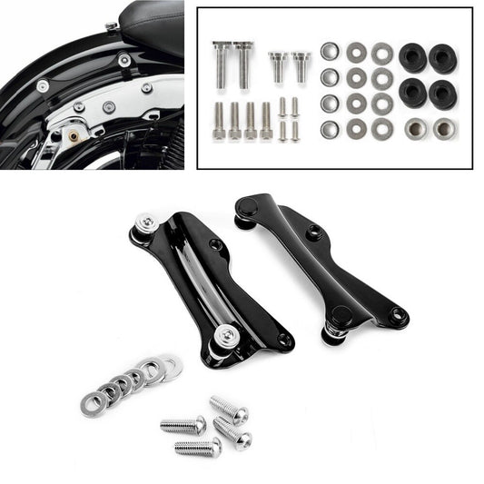 Black 4 Point Docking Hardware Kit for Harley Road King Street Glide 2014-2023