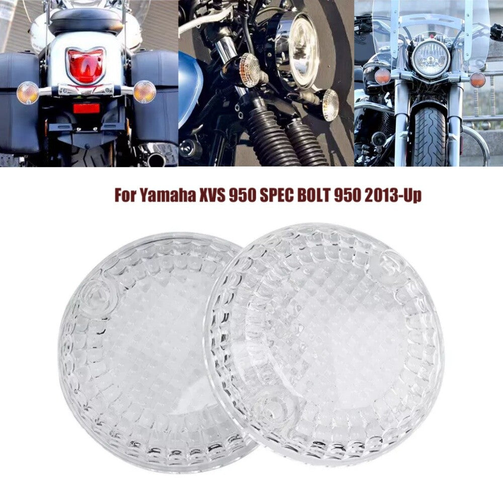 2X Clear Turn Signal Light Blinker Lens Cover for Yamaha Bolt XVS950 2013-2023