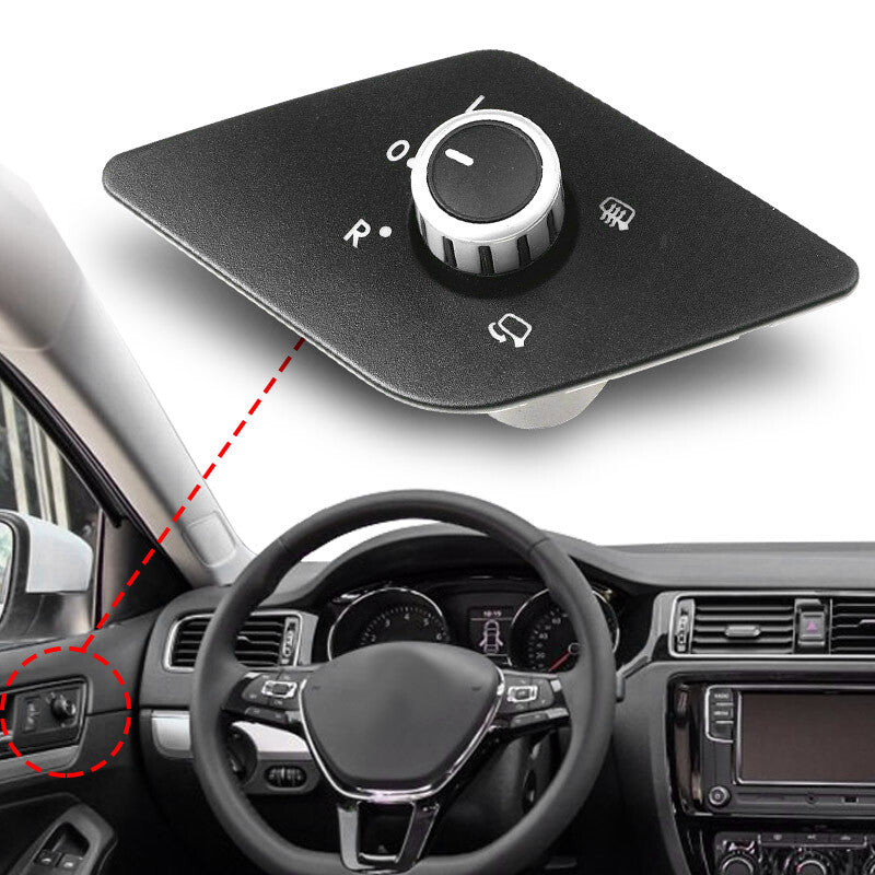 Side Mirror Switch Knob w/ Heat for VW for Jetta MK6 5C7 959 565C 6Pin 2011-2014