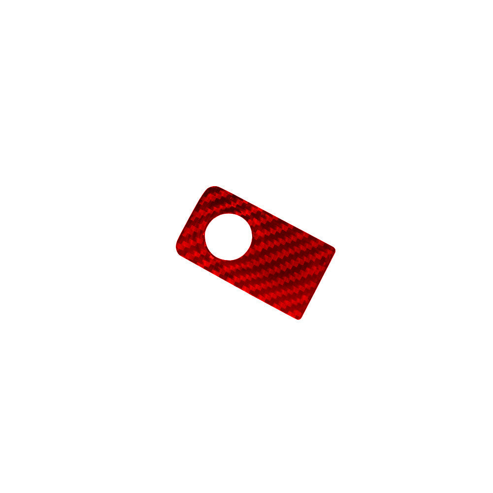 Red Carbon Fiber Passenger Glove Box Latch Trim Cover for KIA Sedona 2015-2016