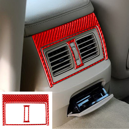 Red Carbon Fiber Interior Rear Air Vent Outlet Panel Trim For Luxus GS 2006-2011