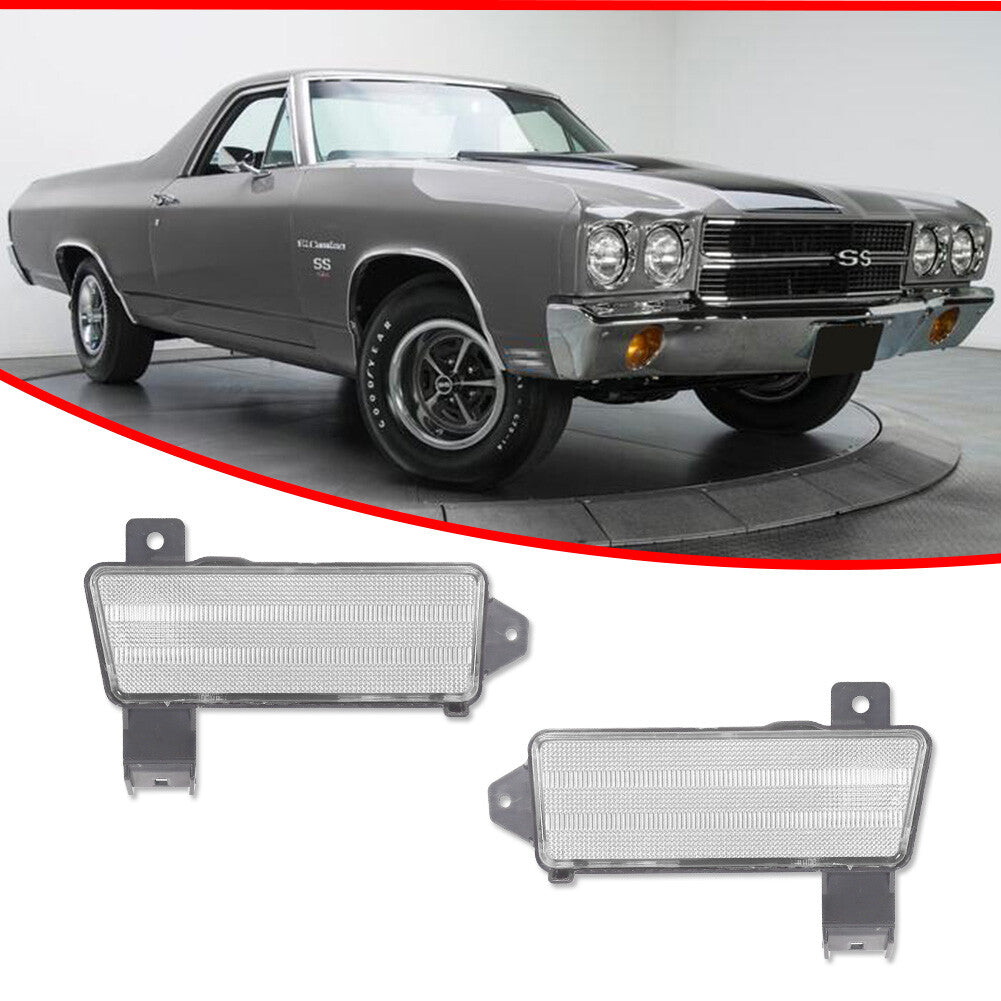 For 1970 for Chevrolet Chevelle El Camino front lower fender clear marker light lens