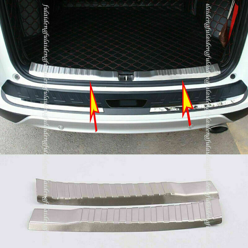 for Honda CRV 2012-16 Silver Steel Inner Rear Bumper Protector Scuff Plate Cover