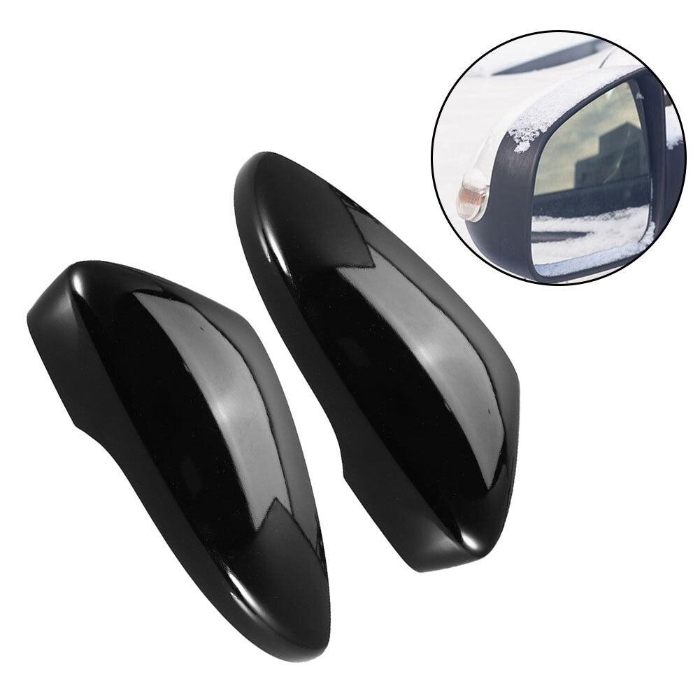 1 Pair Car Side Door Rearview Mirror Covers Cap Black for Golf for MK6 Accessory