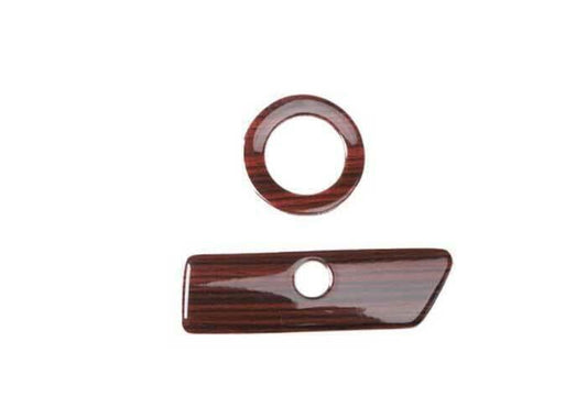 Fit for Ford Explorer 2011-2019 Wood Grain for Co -Pilot Storage Box Handle Bowl Trim