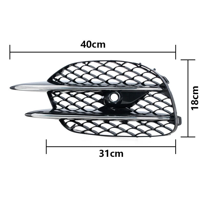 1 pair of front fog light protector frame grille for Mercedes-Benz S-Class W222 Sport