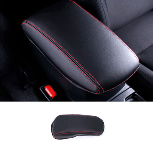 for Toyota for Corolla 14-19 BlackRed PU Leather Console Armrest Box Cover Trim 1P