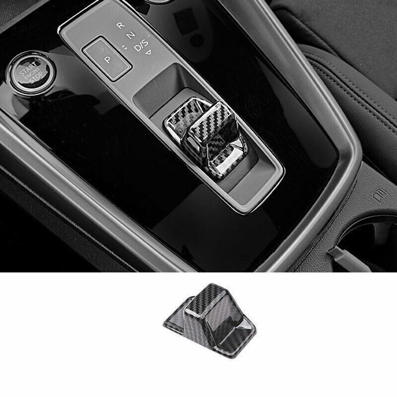 For 2022-23 for Audi A3 ABS Carbon Fiber Gear Shift Knob Shifter Lever Cover Trim 1X