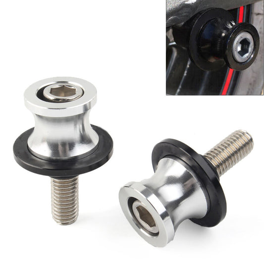 CNC Schwingenspulen Schieberst?nder Schrauben 8MM f¨¹r for KAWASAKI ZX6R 12-21 Silber
