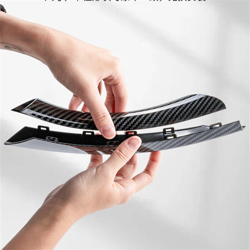 1set LHD ABS carbon fiber car interior door handle cover for BMW 3 E90 E91 05-12