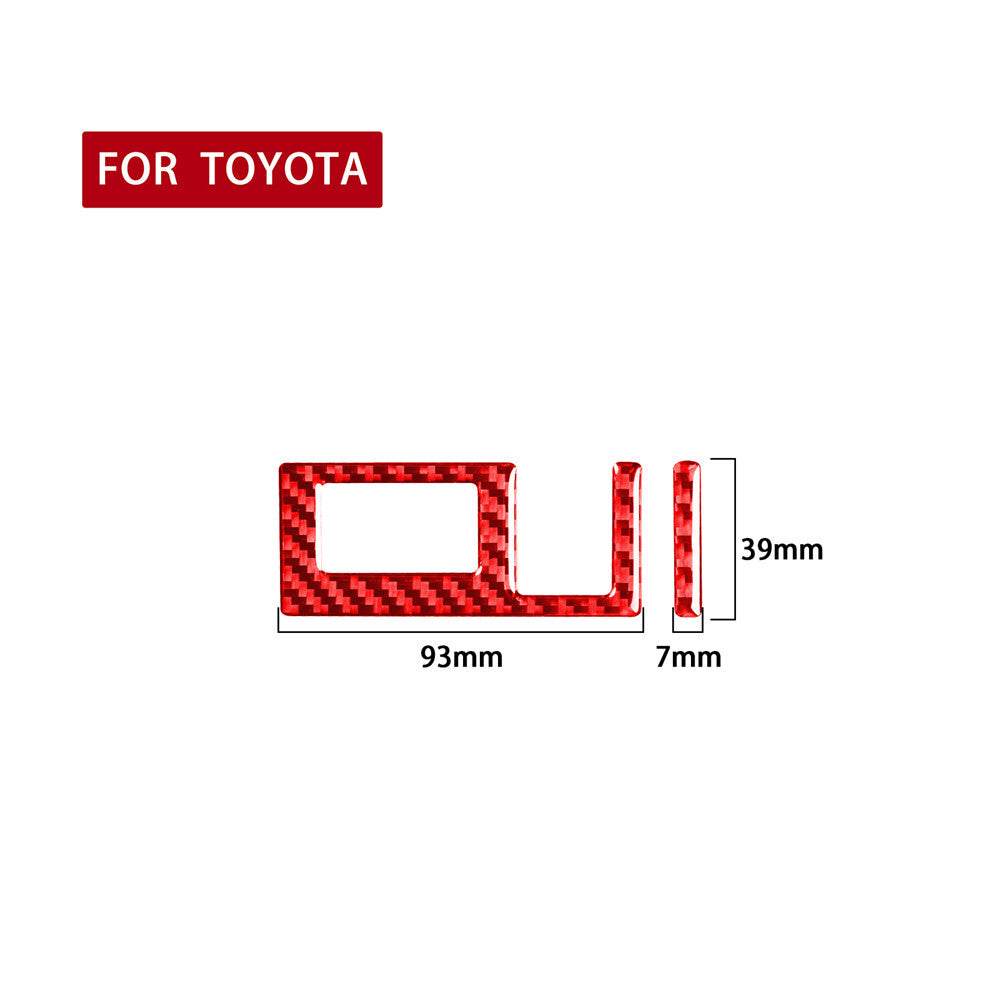 Red Carbon Fiber Interior Headlight Switch Button Trim for T@yota Tundr@ 2014-21