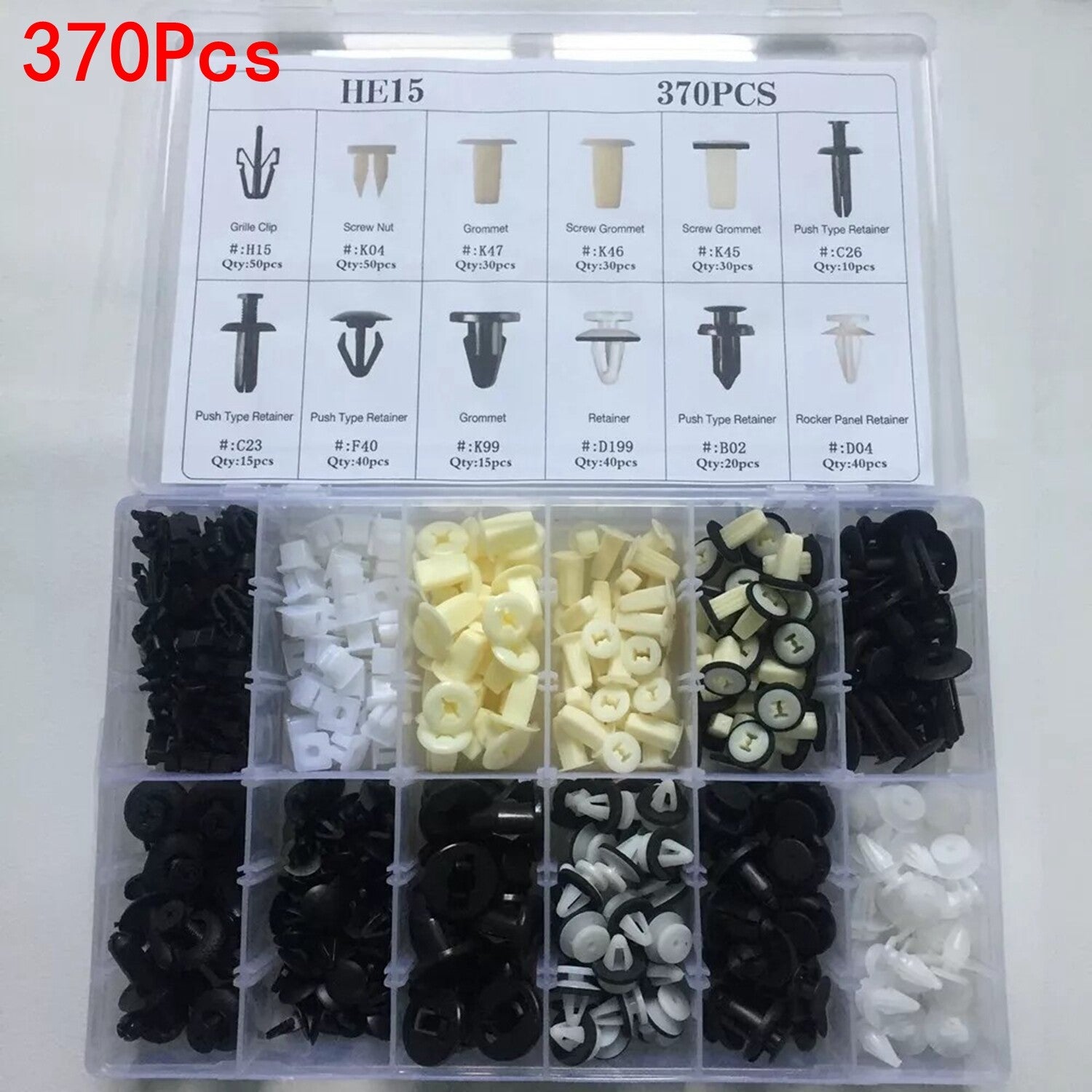 New 370X for Mitsubishi Trim Clip Retainer Panel Bumper Body Fastener Assortment